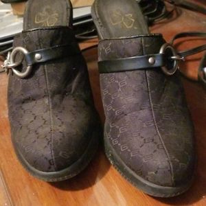 Black Heeled Clogs - Fashionbug